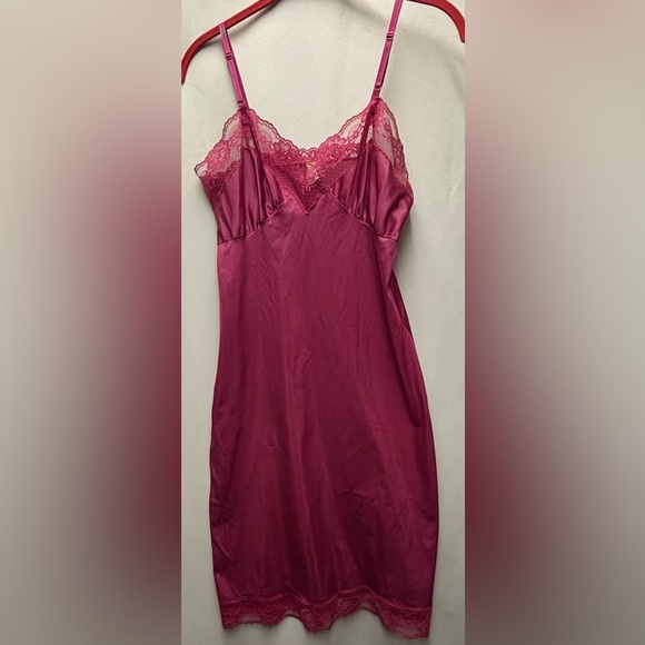 Violette Vintage Slip Dress Size 32 Dark Mauve Made in the USA - Picture 1 of 8